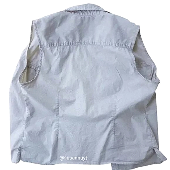 Sleeveless Khaki Shirt Vest ♥️ - Picture 5 of 6